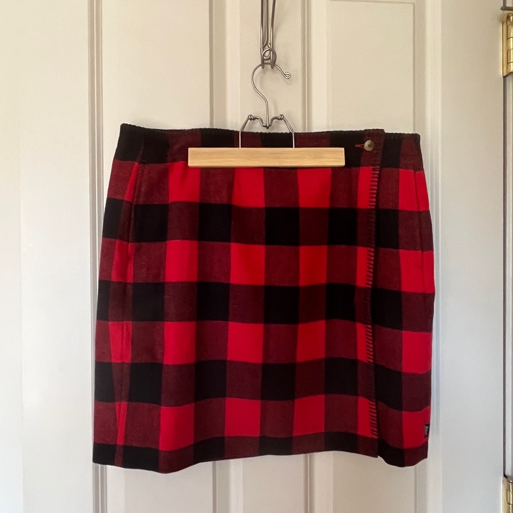 Woolrich Buffalo Plaid Mini Wrap Skirt Size 12